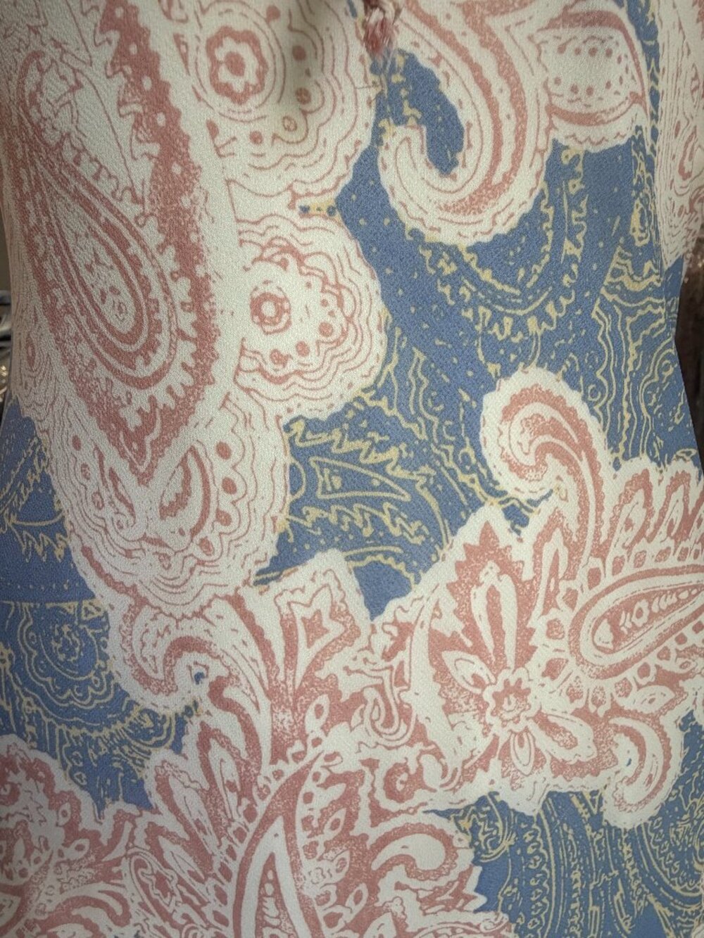 Thirty Thirty Paisley Ruffle V-Neck Maxi Dress M NWT - Picture 5 of 10